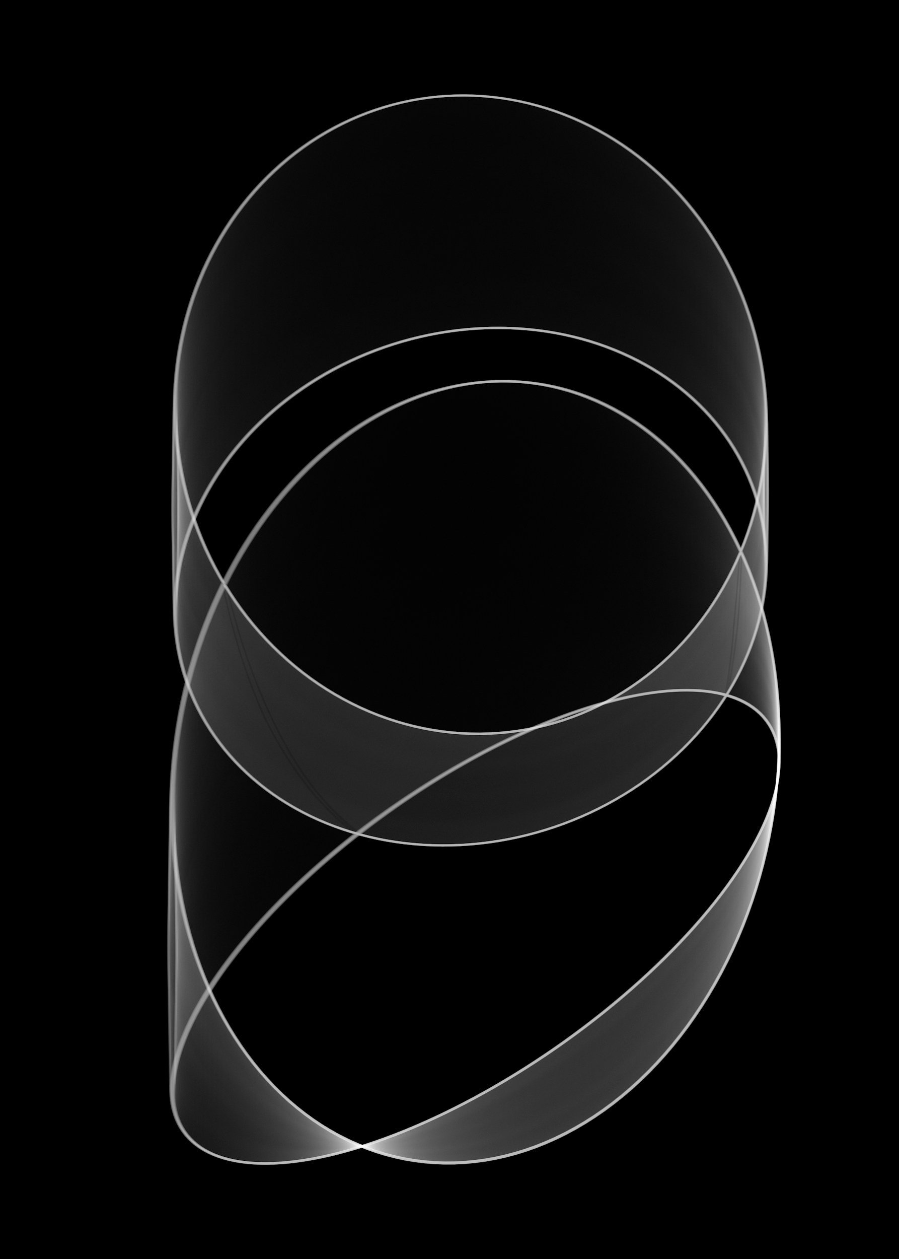 Abstract concentric line forms on a black background